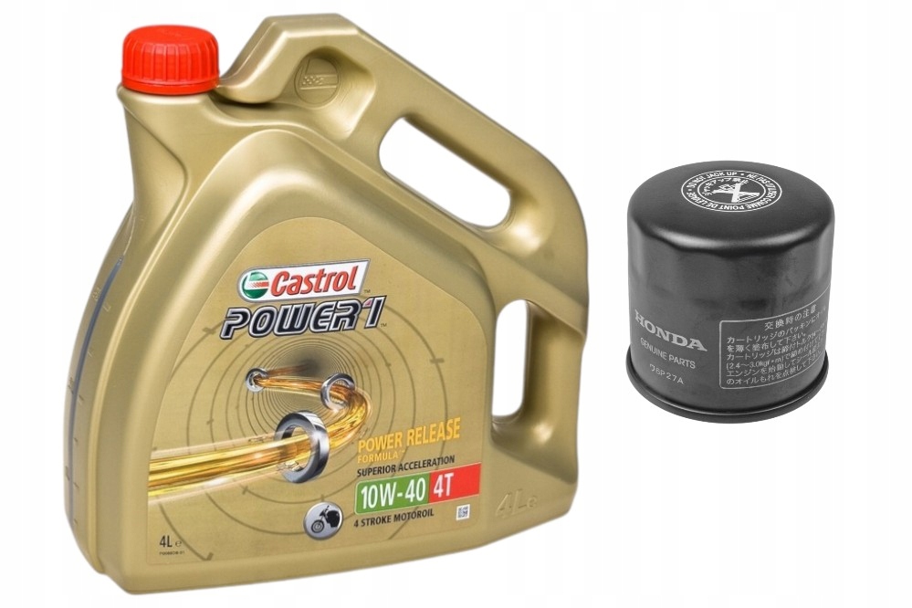 Sada, olejový filter 15410MFJD02 motorový olej Castrol Power1 4T 10W40