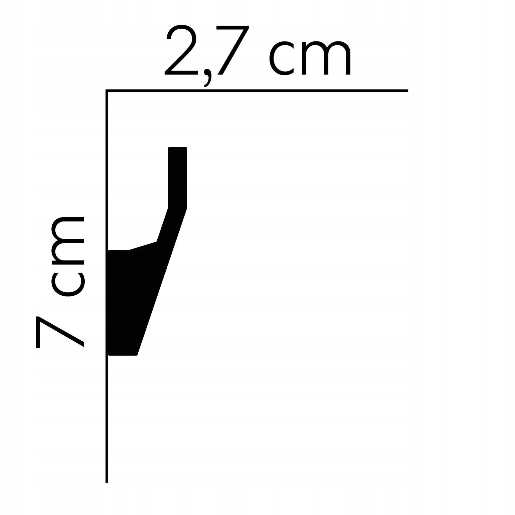 Listwa przypodłogowa LED progowa 27 x 70mm dł. 2m Kod producenta MD118