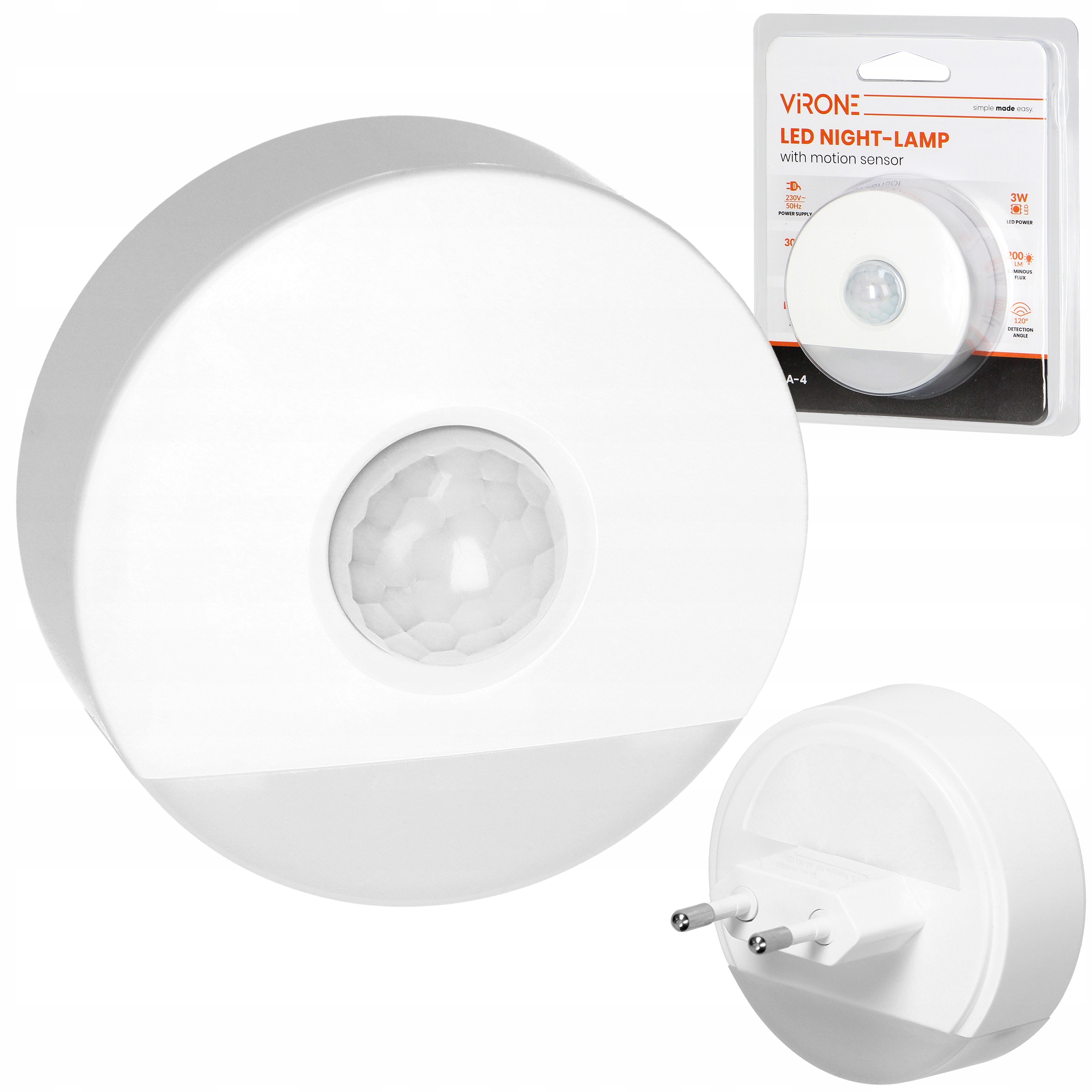 Lampka LED do kontaktu gniazdka z CZUJNIKIEM RUCHU 12961445171 Allegro.pl