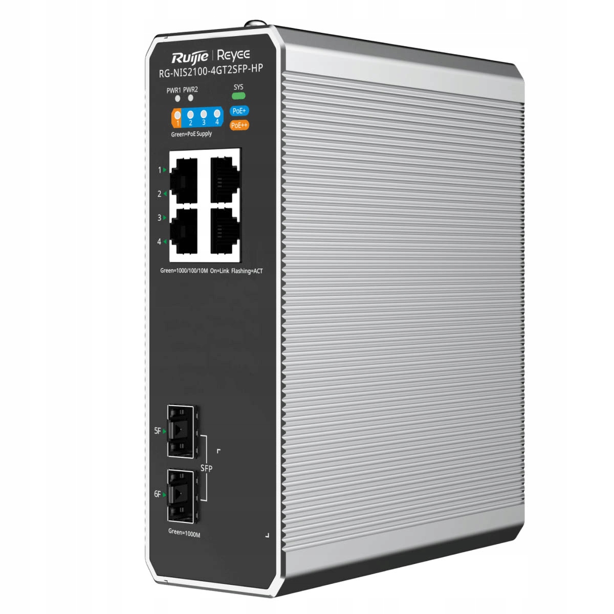 Ruijie Reyee RG-NIS2100-4GT2SFP-HP Switch, 6 portů