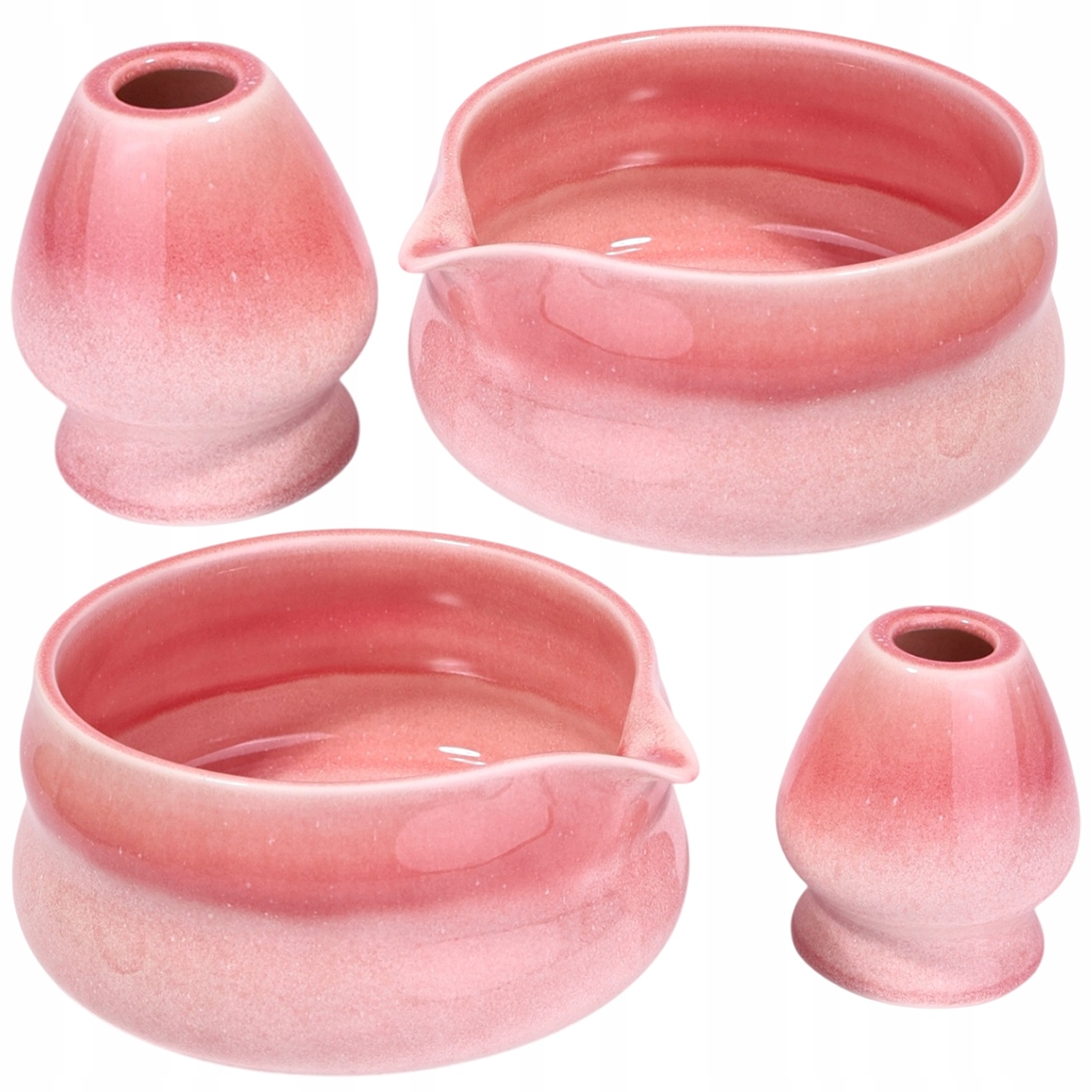 Sakura Ceramiczny Zestaw Do Parzenia Matcha Czarka Podstawka