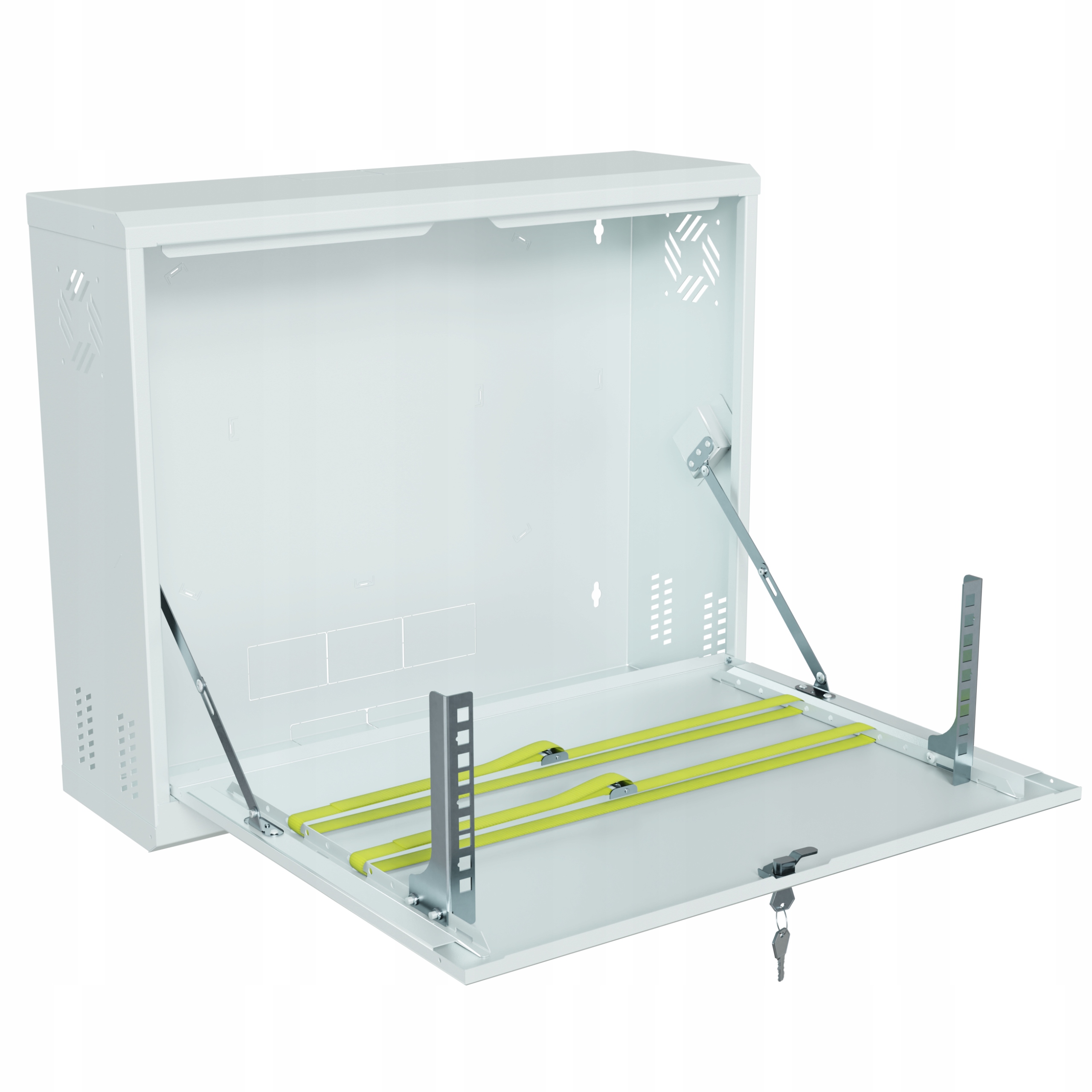 Skříň Pouzdro na Cctv rekordér Vertikální Rack 19" 3U 180 mm Bílá Stalflex