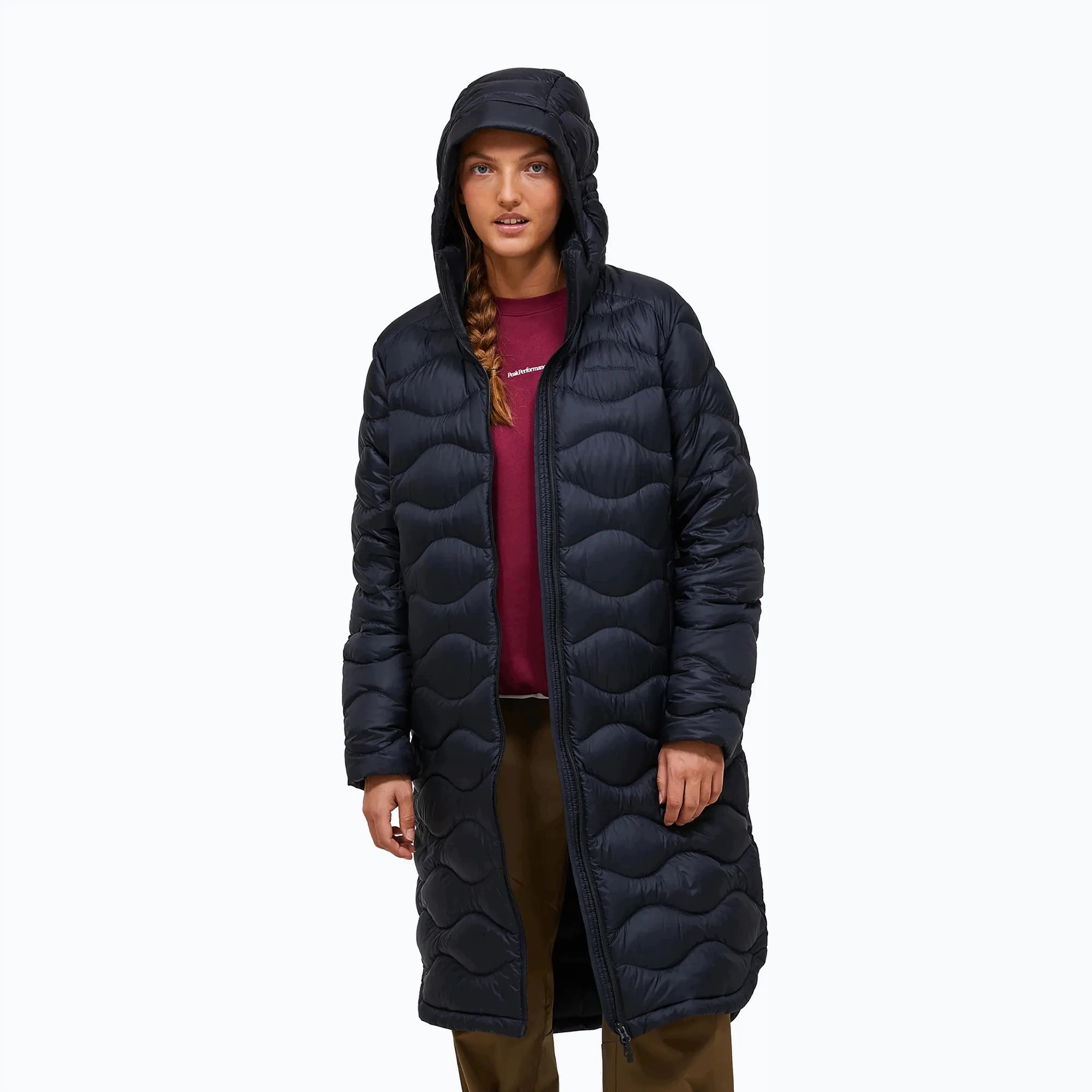 Dámský péřový kabát Peak Performance Helium Down Coat Black S