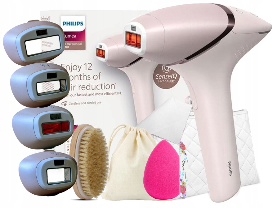 Philips Lumea 9000 Bezdrátový Depilátor 4 Aplikace Pouzdro , Štětec Houbička