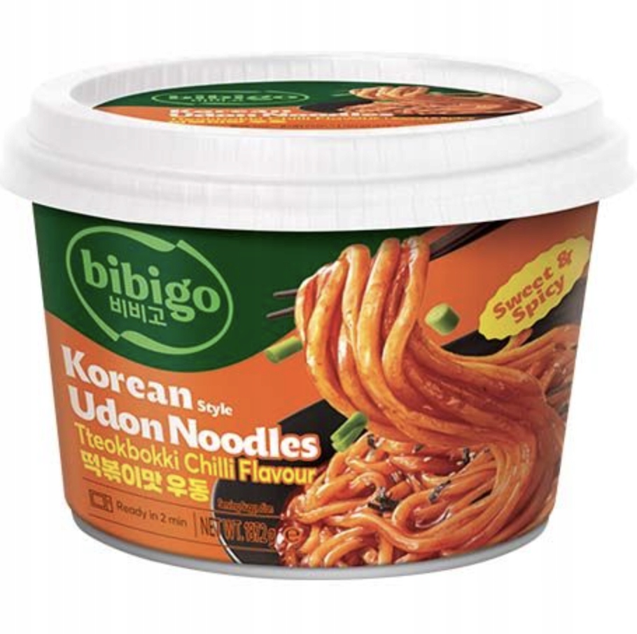 Levně 4x Jídlo čerstvé těstoviny udon Korean Style Tteokbokki Chilli 187g Bibigo