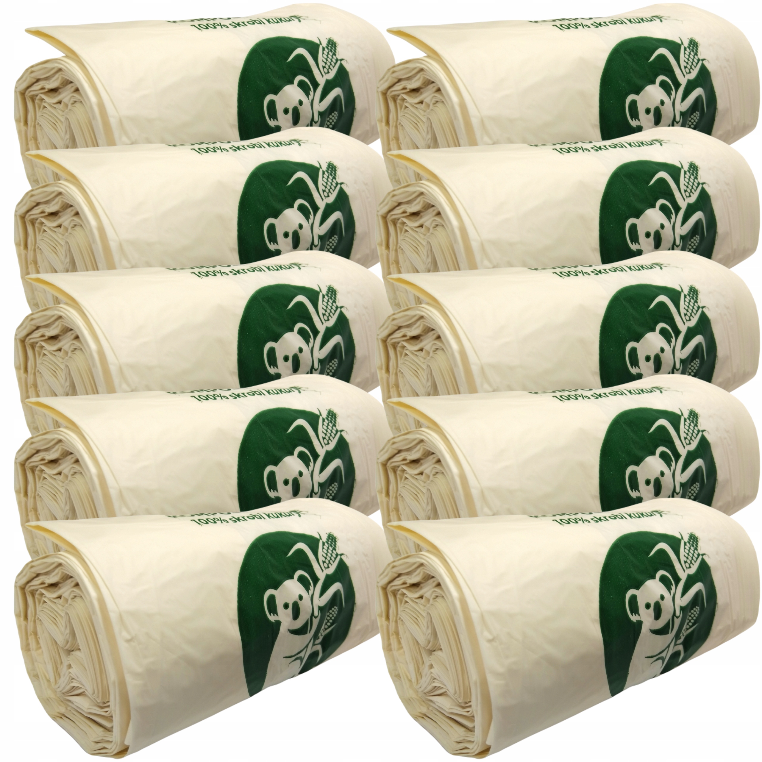 Levně Kompostovatelné sáčky z kukuřičného škrobu biologicky rozložitelné 35L 15 ks