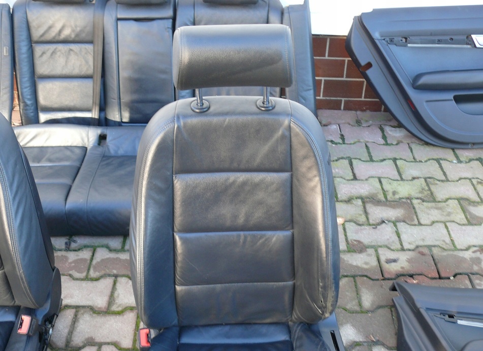 Sitz Sitze links rechts Sitz Seiten schwarze Leder AUDI A6 C6 Sedan 04- EU