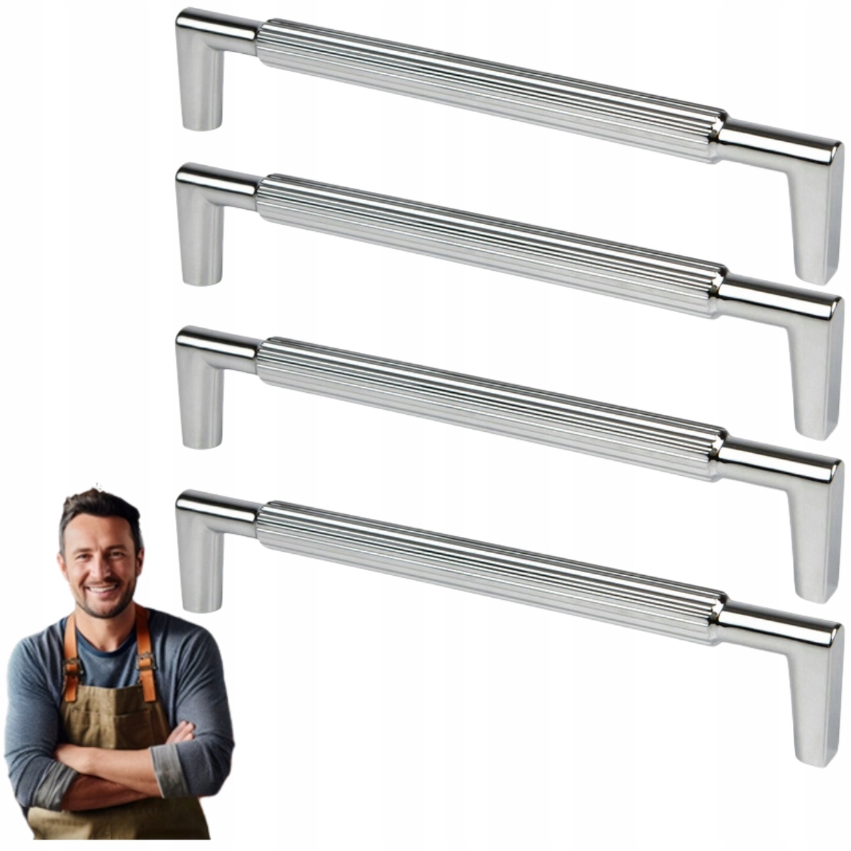 Nábytkový držiak do zásuvky skrinky Randi 160 mm Chromová Radelka 4ks