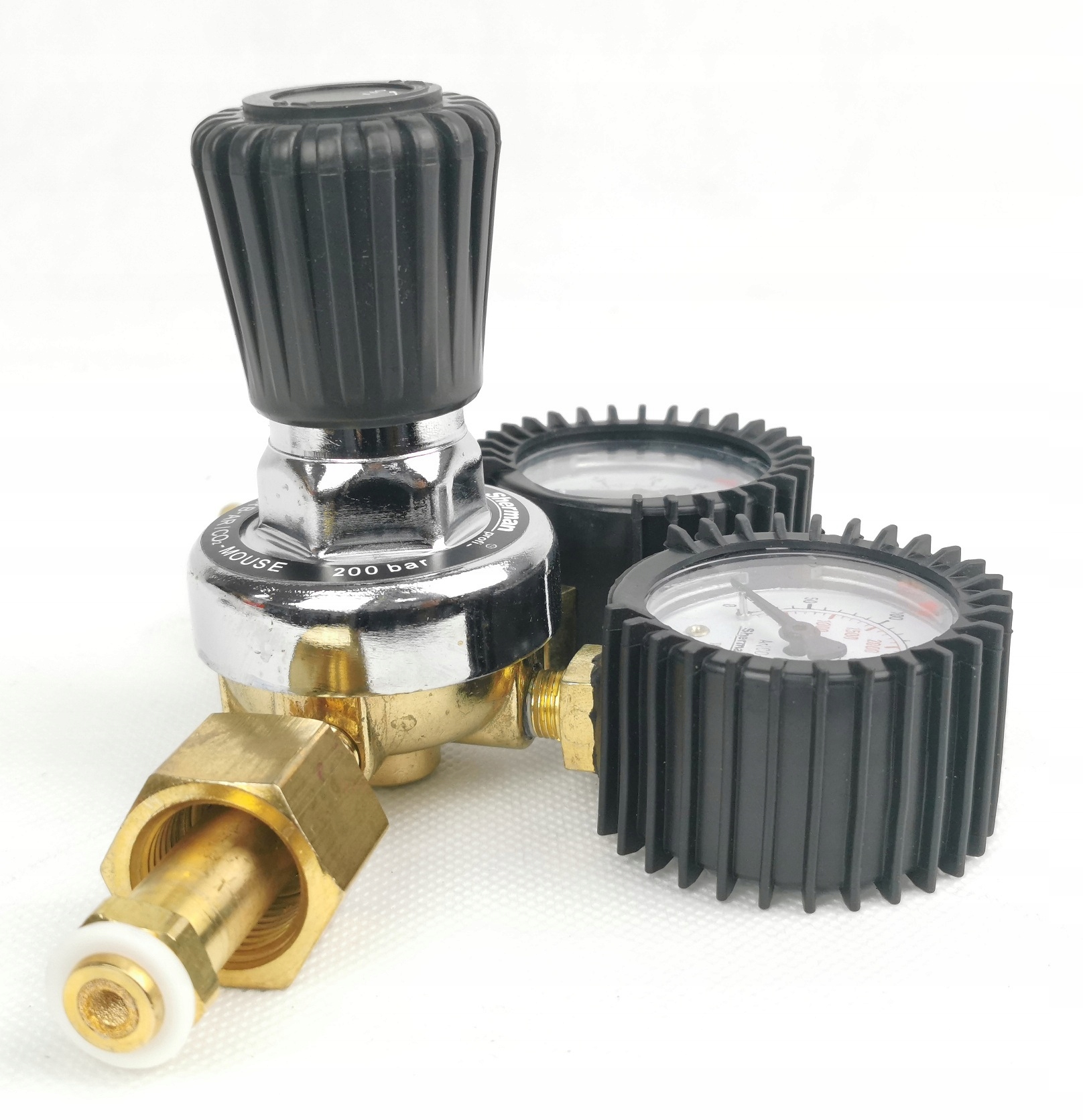 Reduktor do SPAWAREK MIG ARGON CO2 200 bar MOUSE Model REDUKTOR MINI POWERMAT