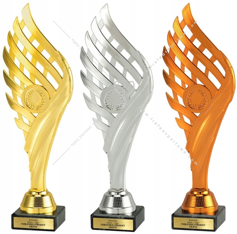 Sada pohárů Zlato Stříbro Bronz s vkládačkou 27 cm Gravírování Bonus