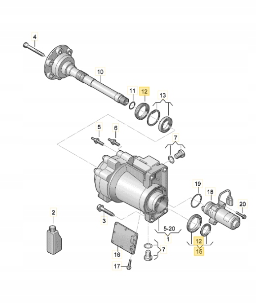 0d9498305 - КОМПЛЕКТ ПРОКЛАДОК ДИФФЕРЕНЦИАЛ VW SKODA OEM