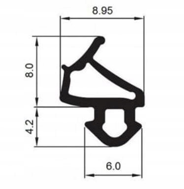 Uszczelka do okien PVC S-1019 STOMIL ROPLASTO EPDM Kod producenta S1019