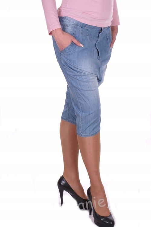 

Spodnie 3/4 Rybaczki pumpy Alladynki Jeans 458#