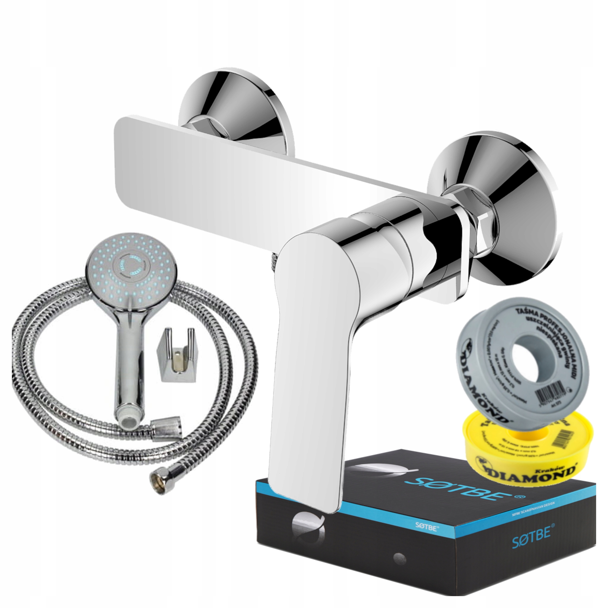 Sprchový set batéria chrómová sprchová batéria Páska