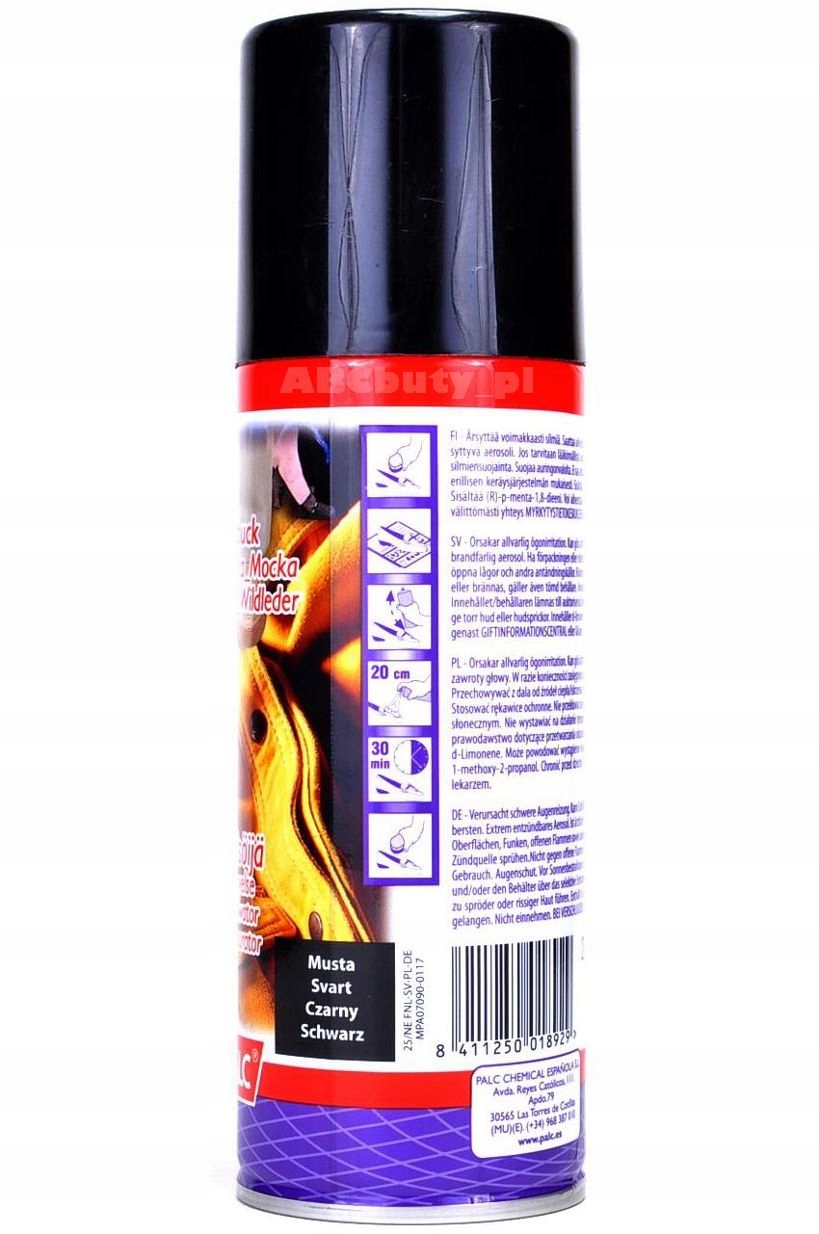 impregnat do butów sprey 200ml. CZARNY — 12