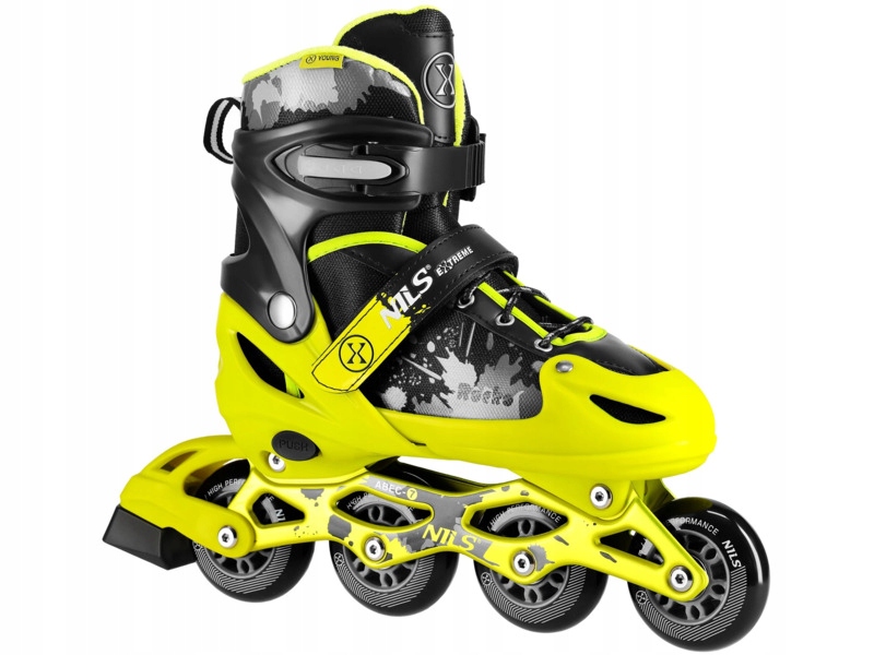 Łyżworolki Nils Extreme NA18137A (rozmiar 35-38) Czarno-żółty