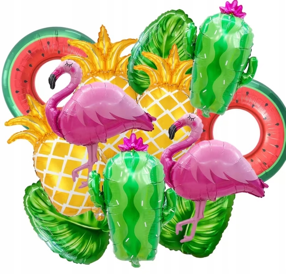 Zestaw Balon foliowy Balony Aloha Hawaje Summer Lato 12 sztuk A34