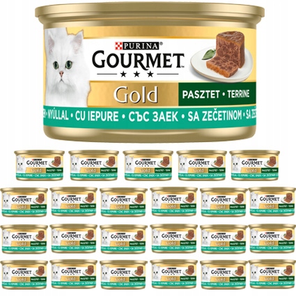 Levně Gourmet Gold paštika s kousky králíka 24x85 g
