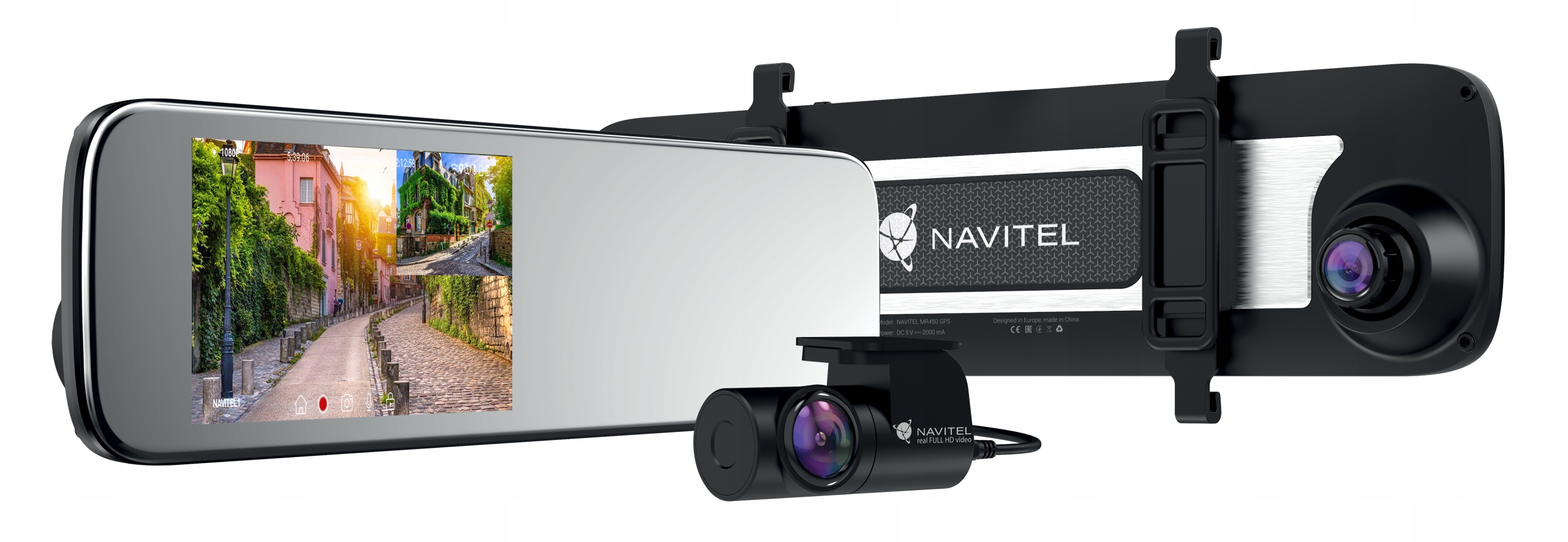 

Wideorejestrator w lusterku Navitel MR450 Gps +tył