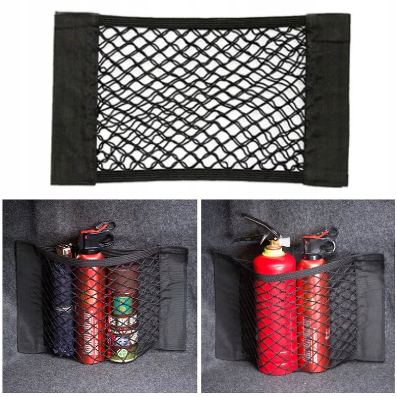 SIATKA KIESZEŃ BAGAŻNIKA AUTA ORGANIZER RZEP 50X25