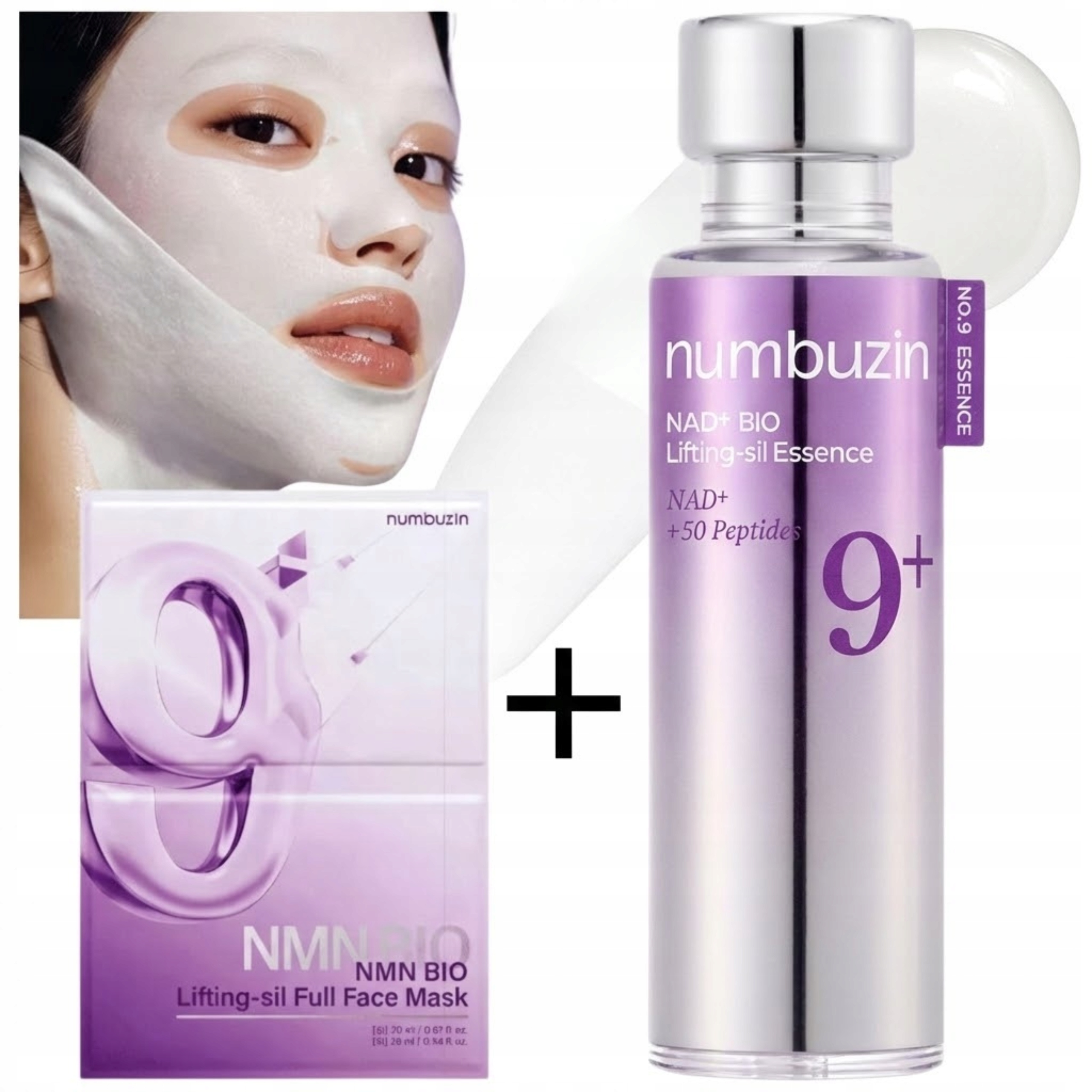 Zestaw Esencja Liftingująca+Maska na twarz Numbuzin Nmn Bio 50ml