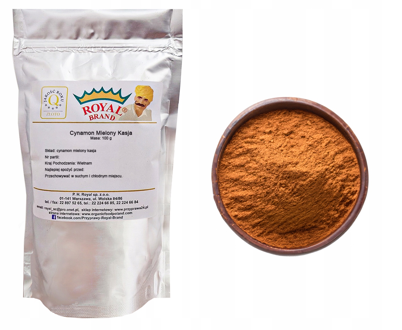 Levně 7 x Royal Brand skořice Mletá Skořice Kasie 100G Dobrý Mletý Holky Holka