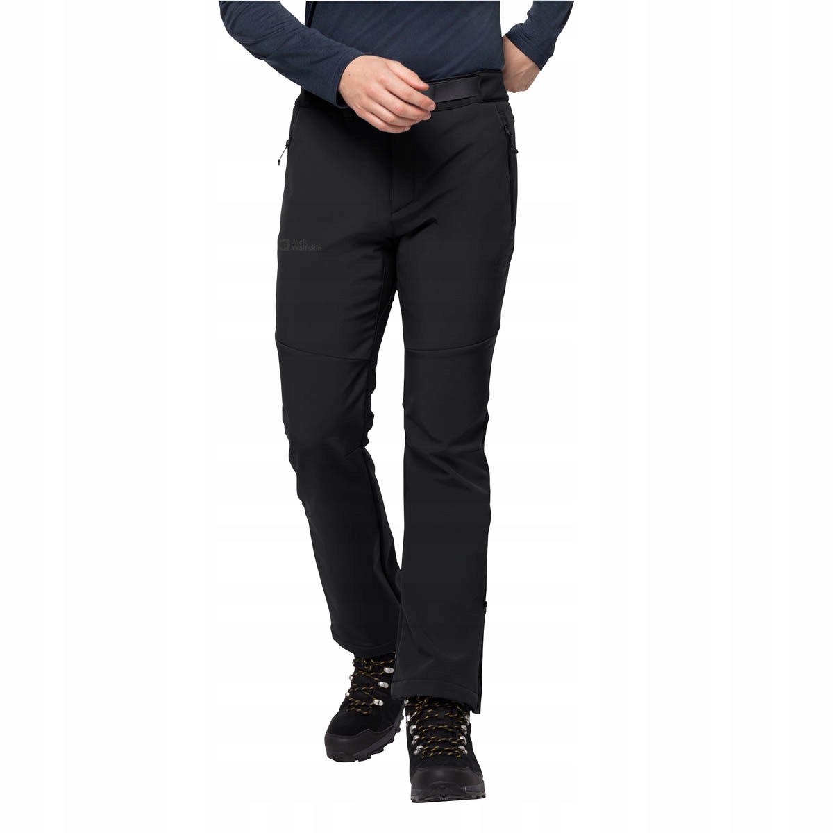 Męskie spodnie softshellowe Jack Wolfskin Stollberg Pants czarne 58