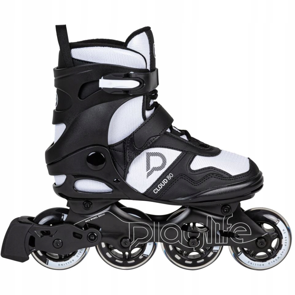Powerslide Kolečkové brusle Playlife Cloud Black/White, 43, 4x, 84