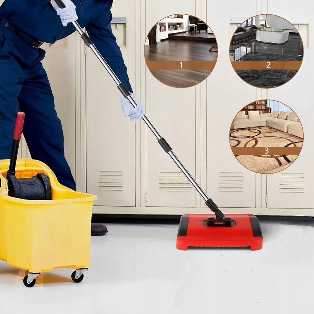 Levně Multifunkční Vysavač Push Kartáč Na Koberce Lazy Sweeper