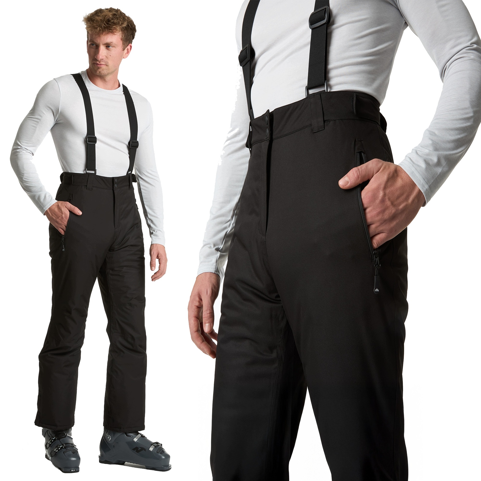 Pánské lyžařské kalhoty Kadva Edge X Pants černé Voděodolné Teplé M