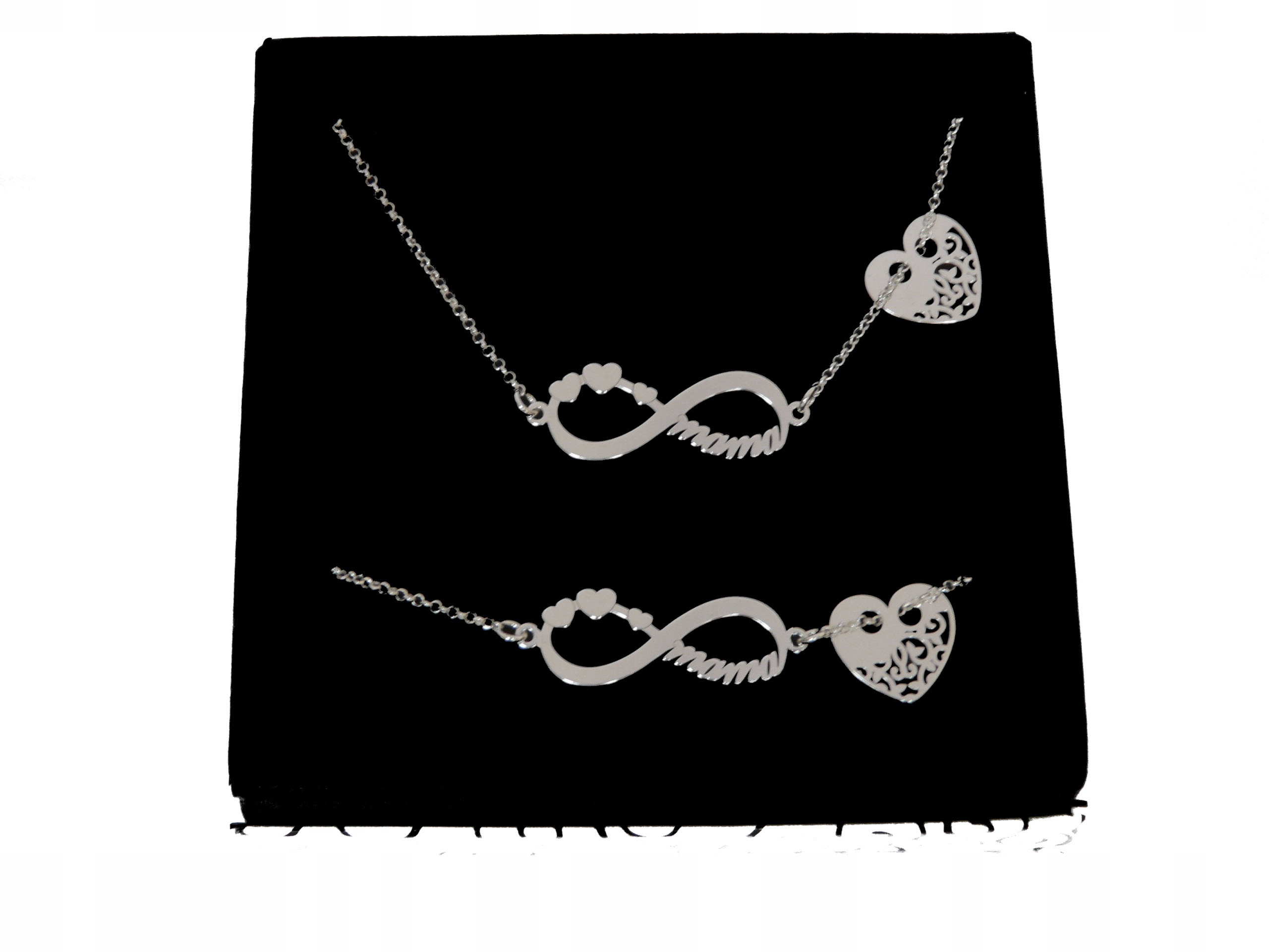 

Komplet Dla Mamy Mama Celebrytka Serce srebro 925