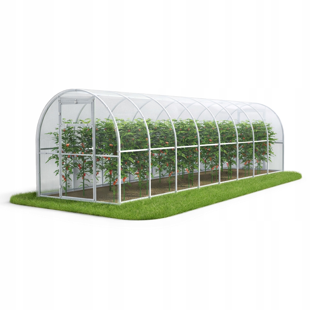 Polykarbonátový skleník zahradní tunel 2,4x8 m 3 mm, profily 20x20