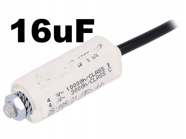 

Kondensator rozruchowy do silnika 16uF 450V