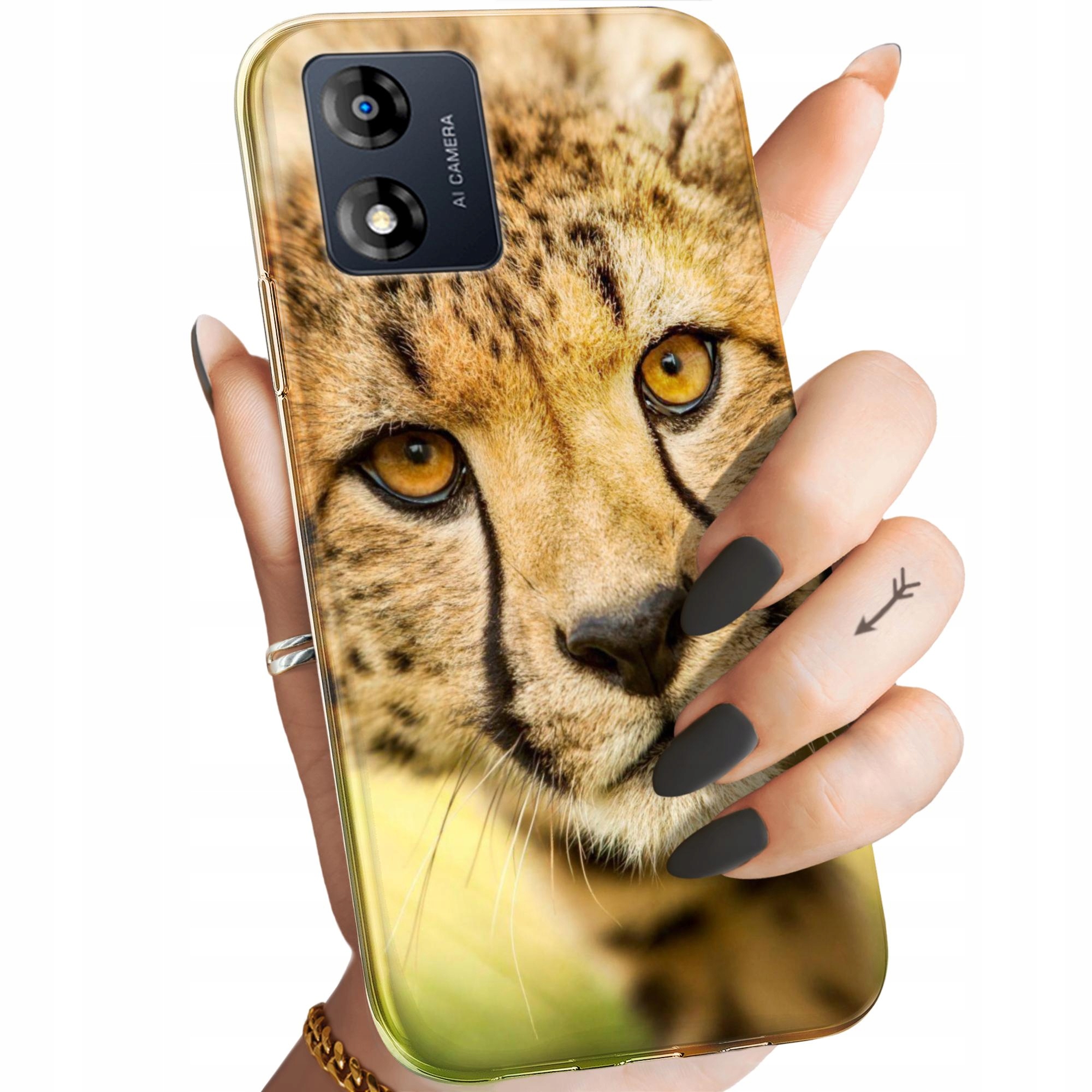 Etui Do Motorola Moto E13 Gepard Cętki Panterka Obudowa Pokrowiec