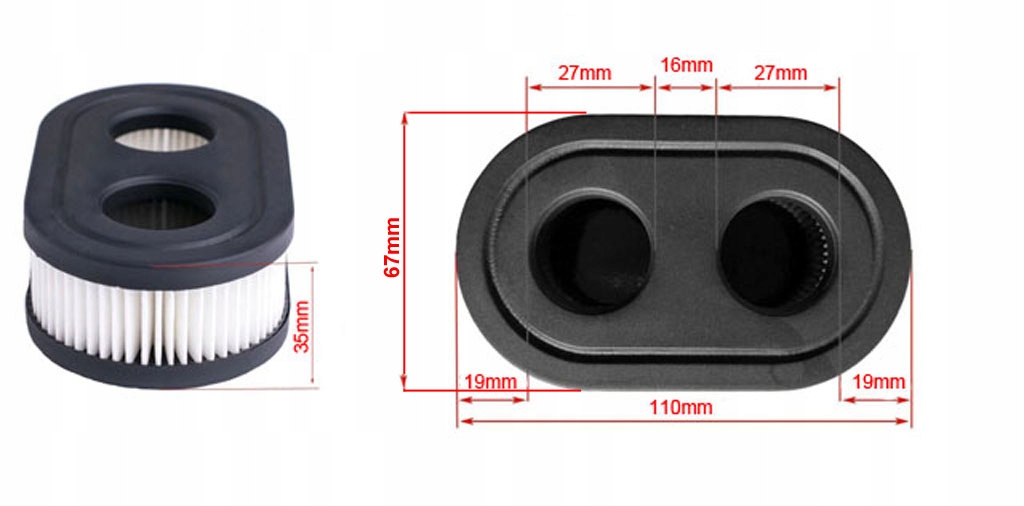 FILTR POWIETRZA DO BRIGGS STRATTON 550E 550EX 625E Waga produktu z opakowaniem jednostkowym 0.2 kg