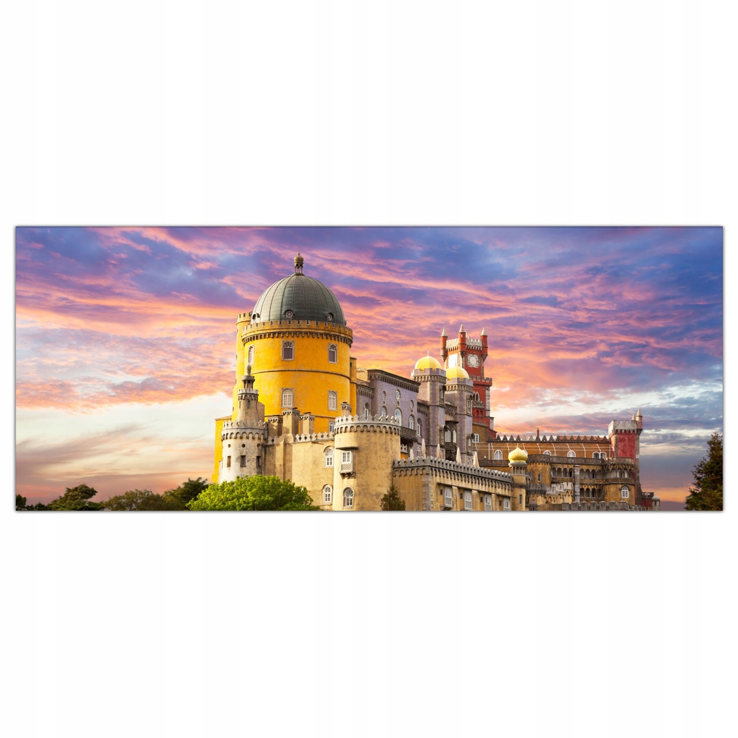 

Hartowany Obraz Szklany Pałac Zachód Słońca 125x50