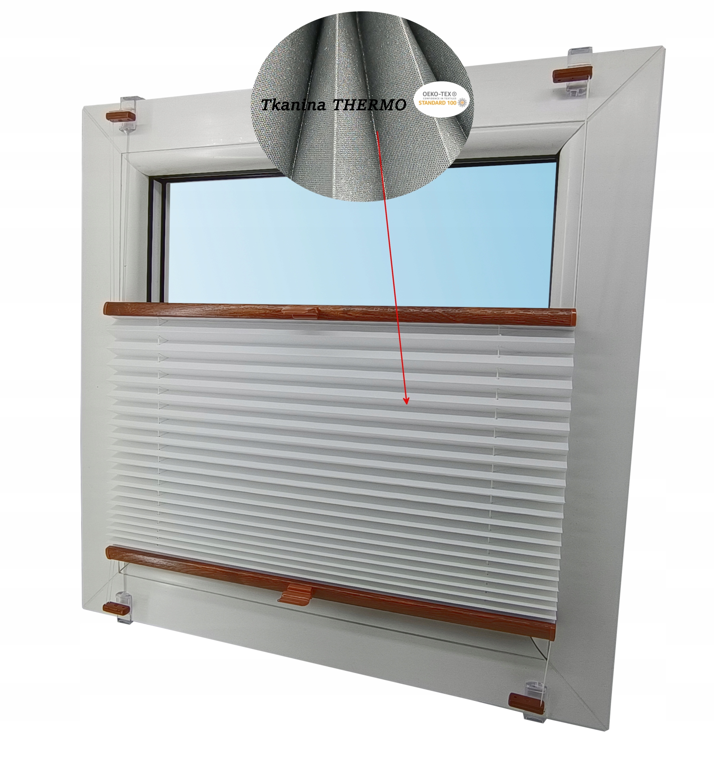 Plisa roleta Termo Premium na mieru 104 x 150 cm