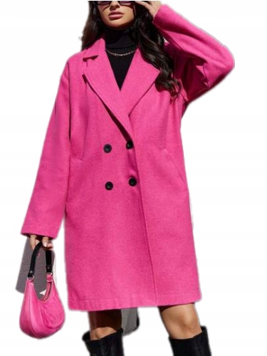 Dámský Růžový Dvoudílný Kabát Casual Xs Lsf