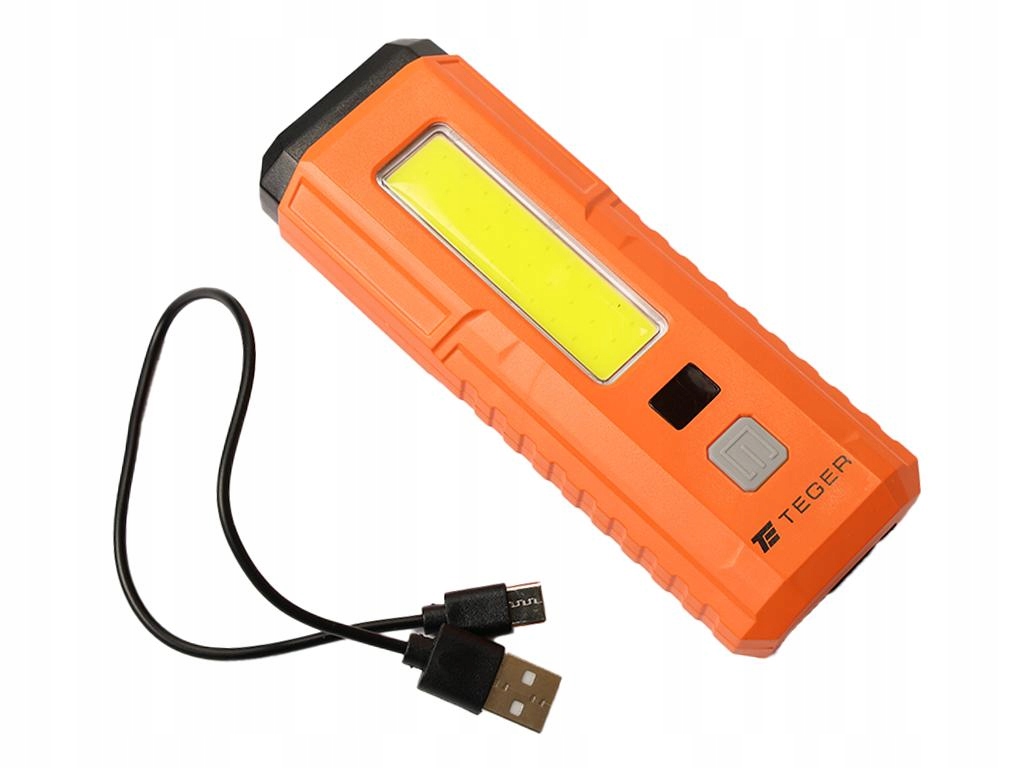 Latarka uniwersalna powerbank 2400 mAh Xps 300 lm Usb C wyświetlacz Teger