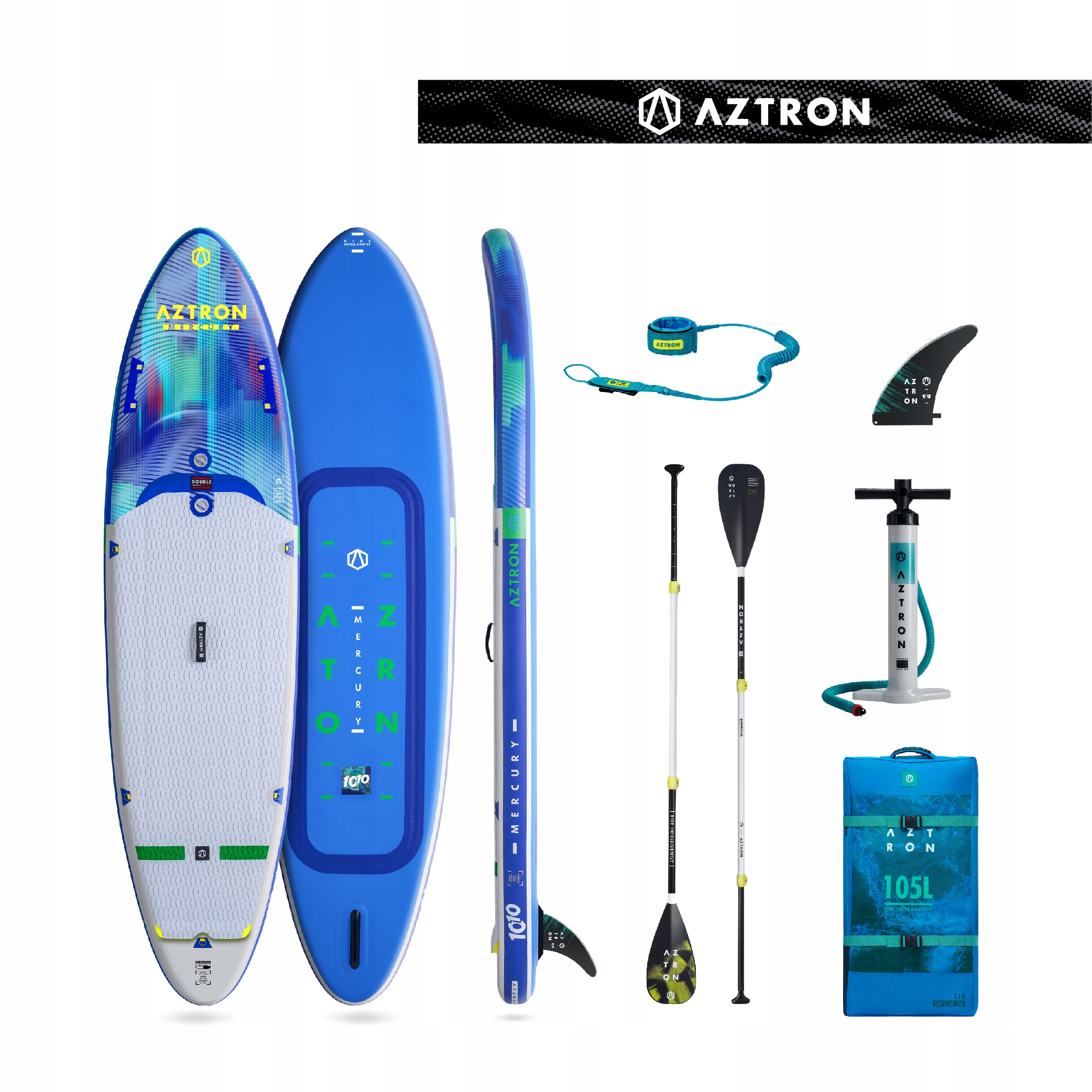 DESKA SUP DO PŁYWANIA POMPOWANA MERCURY 3.0 AZTRON 330cm ZESTAW 2024