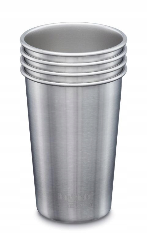 Sada hrnčekov Kanteen Pint Cup 4Pack, 473 ml/16oz, Brushed Stainless, šedá