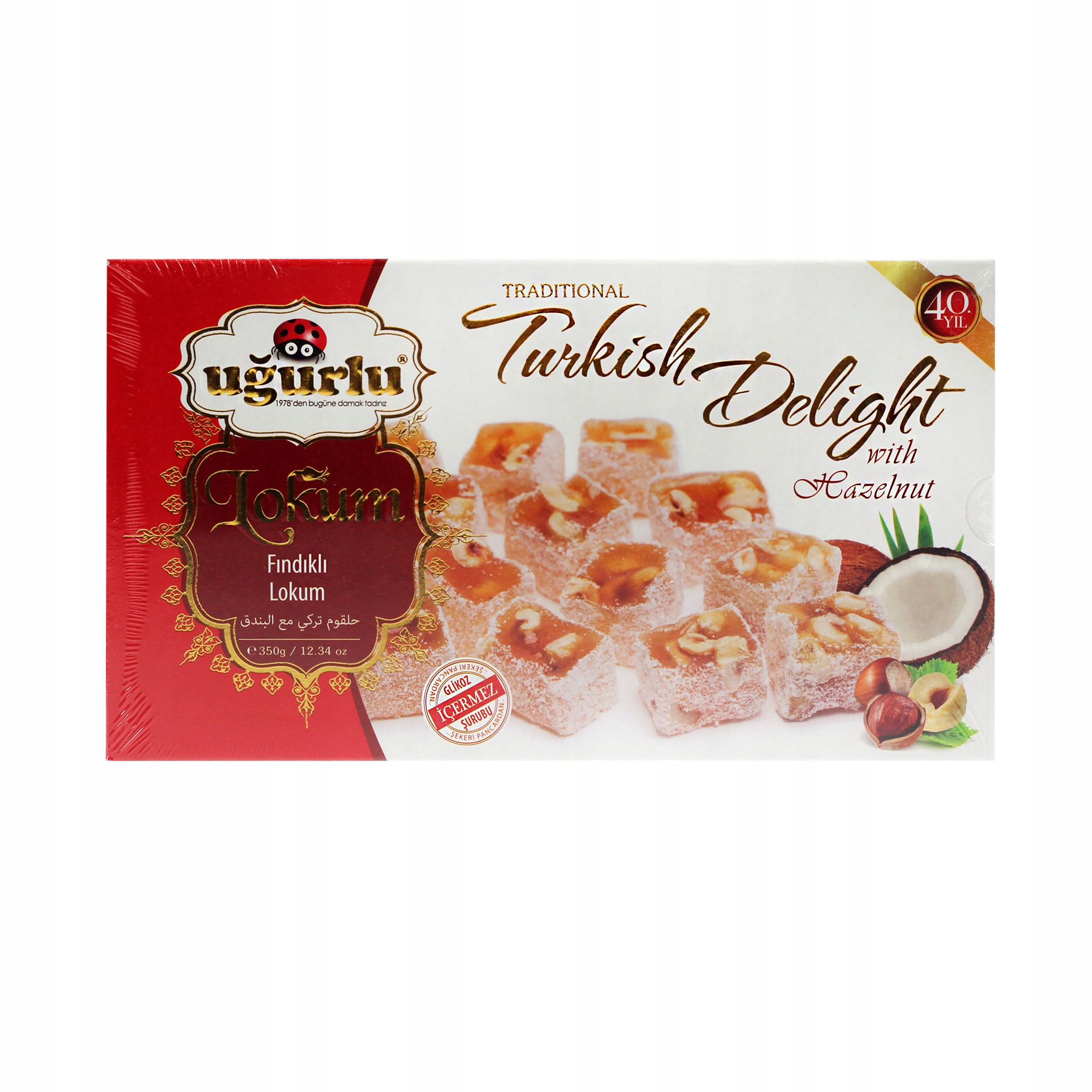 Levně 3x Turecké lokum s lískovými oříšky a kokosem Turkish Delight 350 g