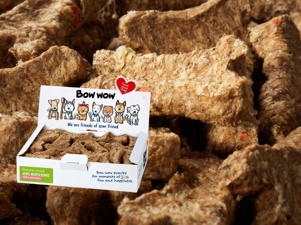 Bow wow Mini Mięsiste Naturalne Kości Wieprzowe i Warzywa 1000g