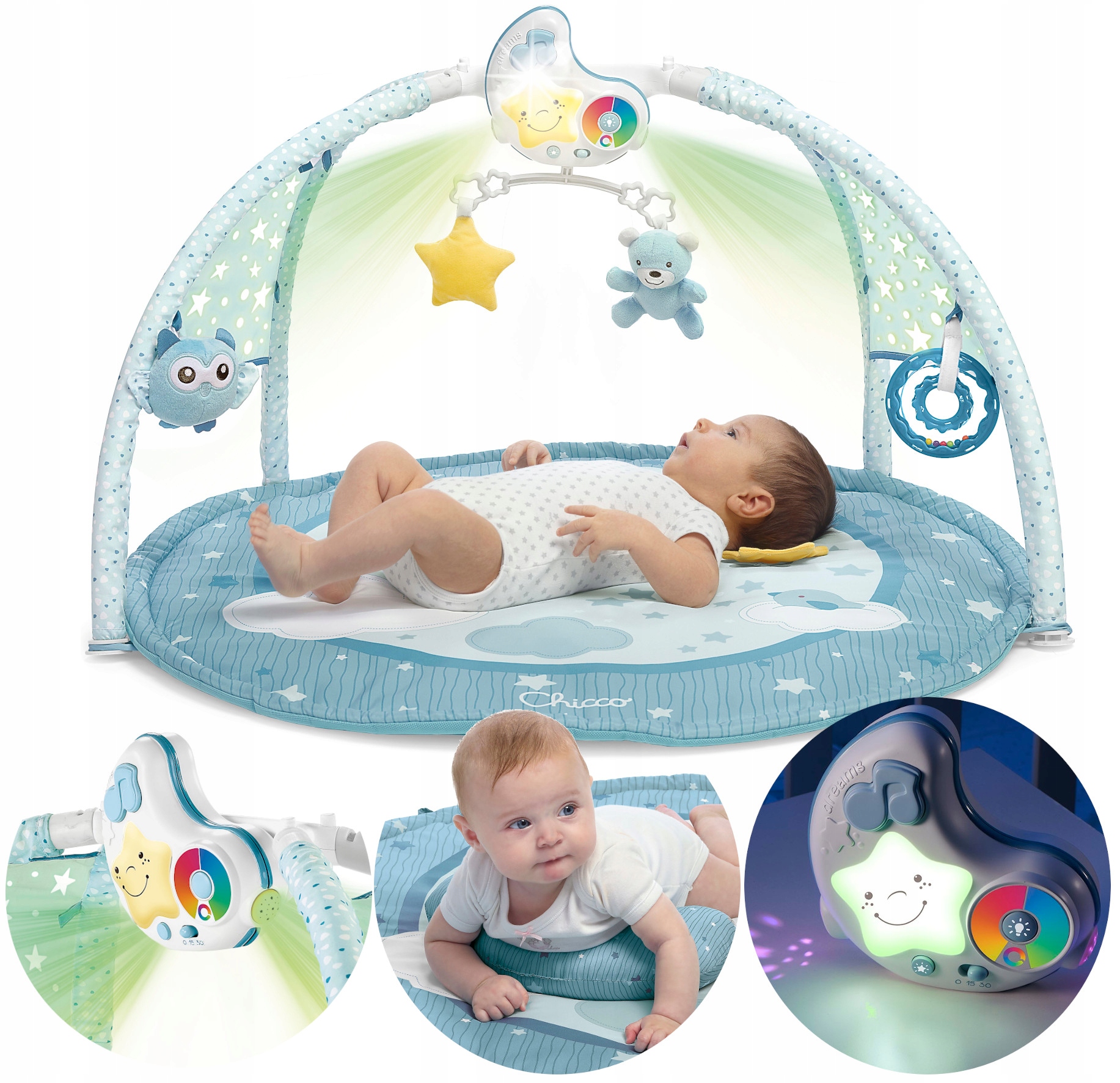 CHICCO MATA DLA NIEMOWLAKA 3w1 PROJEKTOR LAMPKA