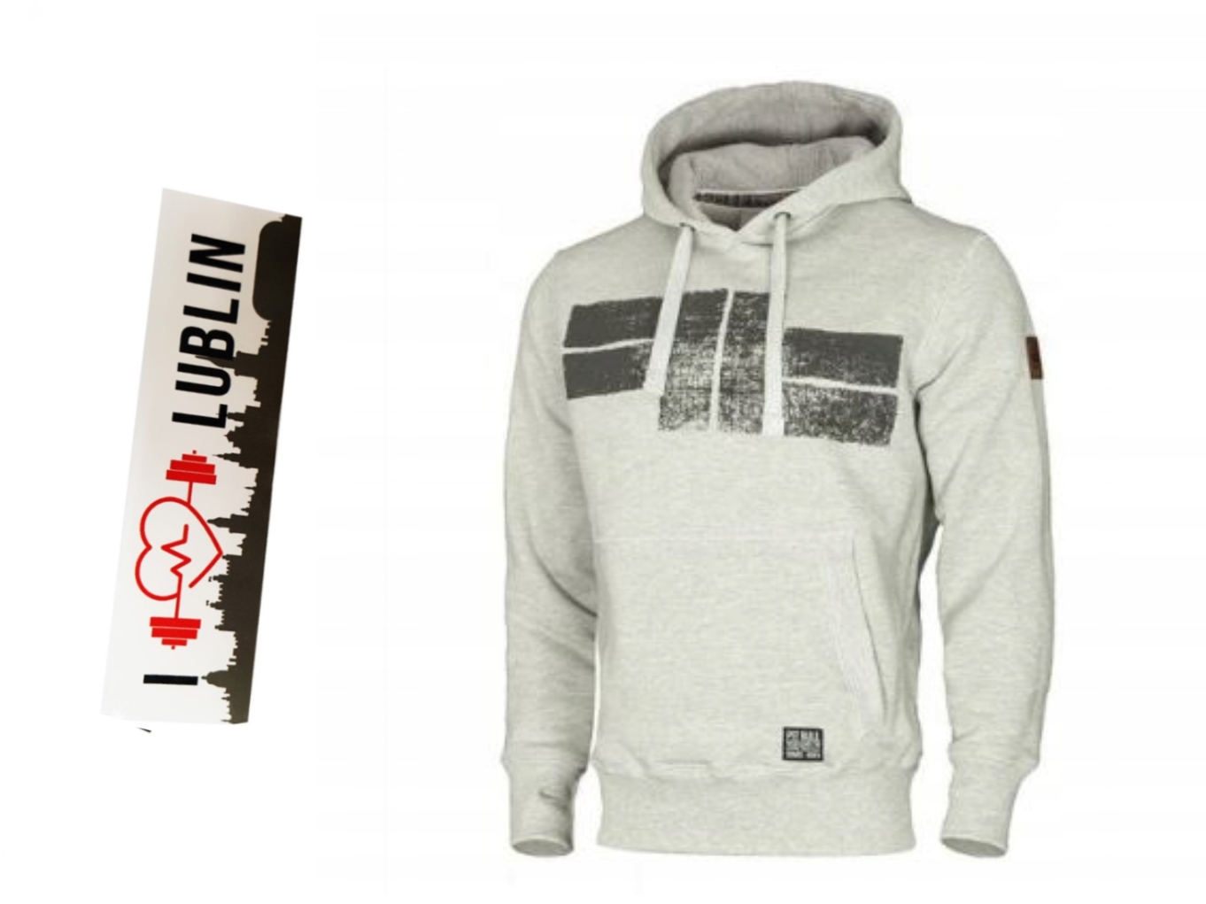 

Pit Bull Bluza Hooded Classic Logo Grey Melange S