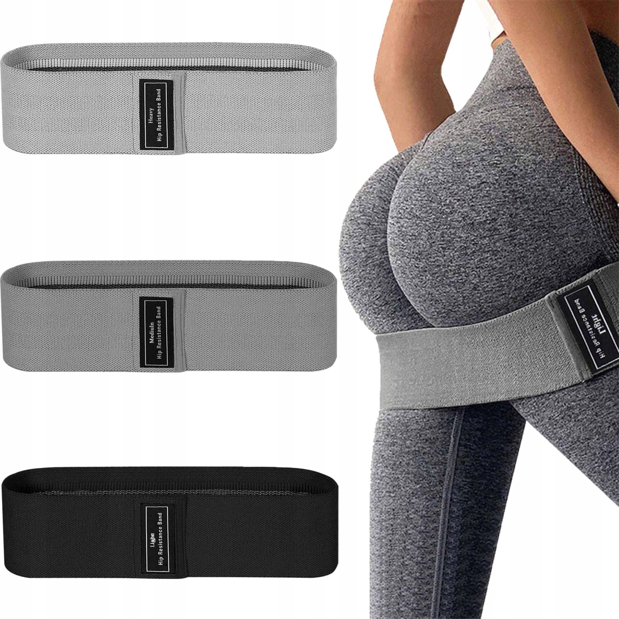 

3szt Taśmy Gumy do Ćwiczeń Materiałowe Fitness