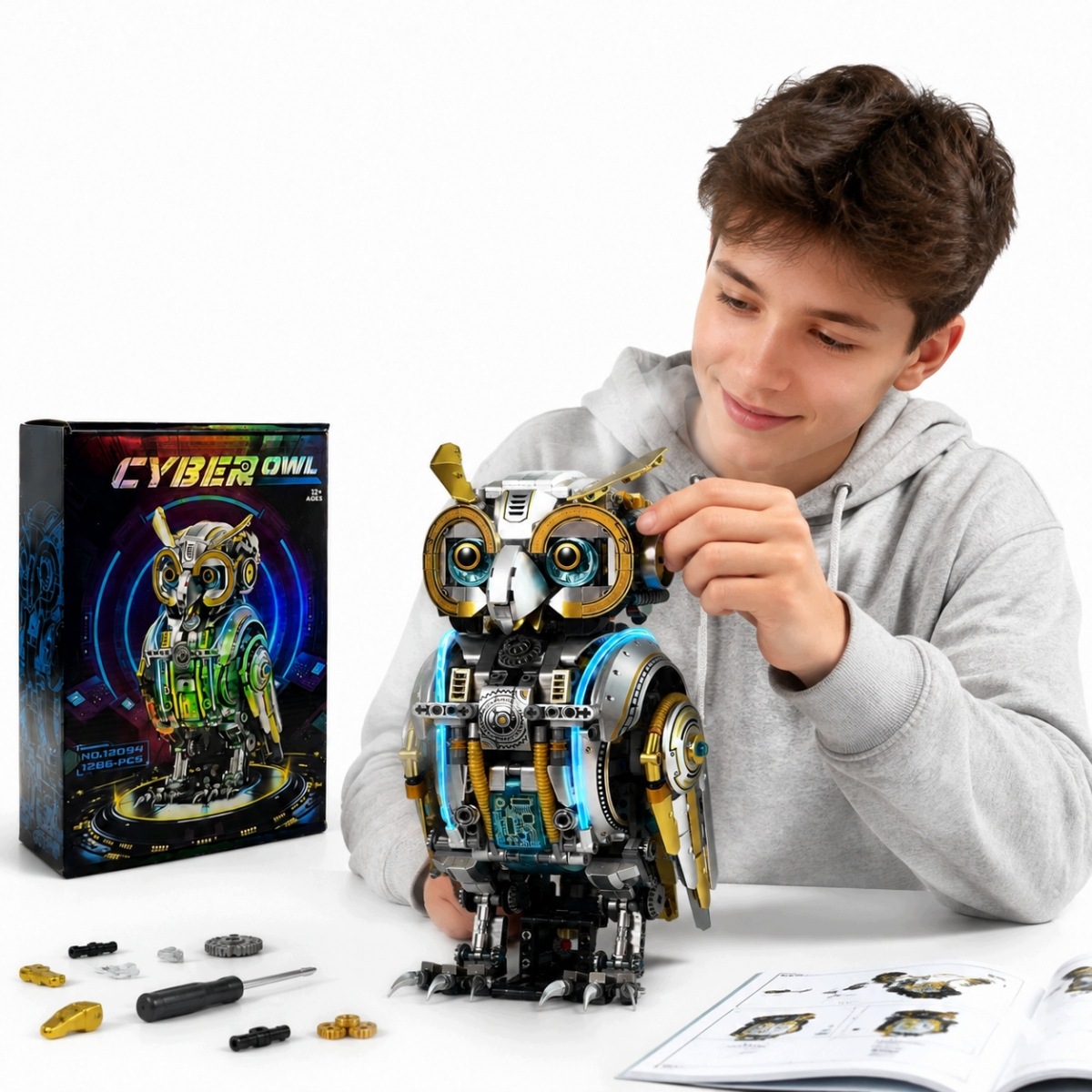 Zestaw klocków mechanicznych Sowa dla kolekcjonerów