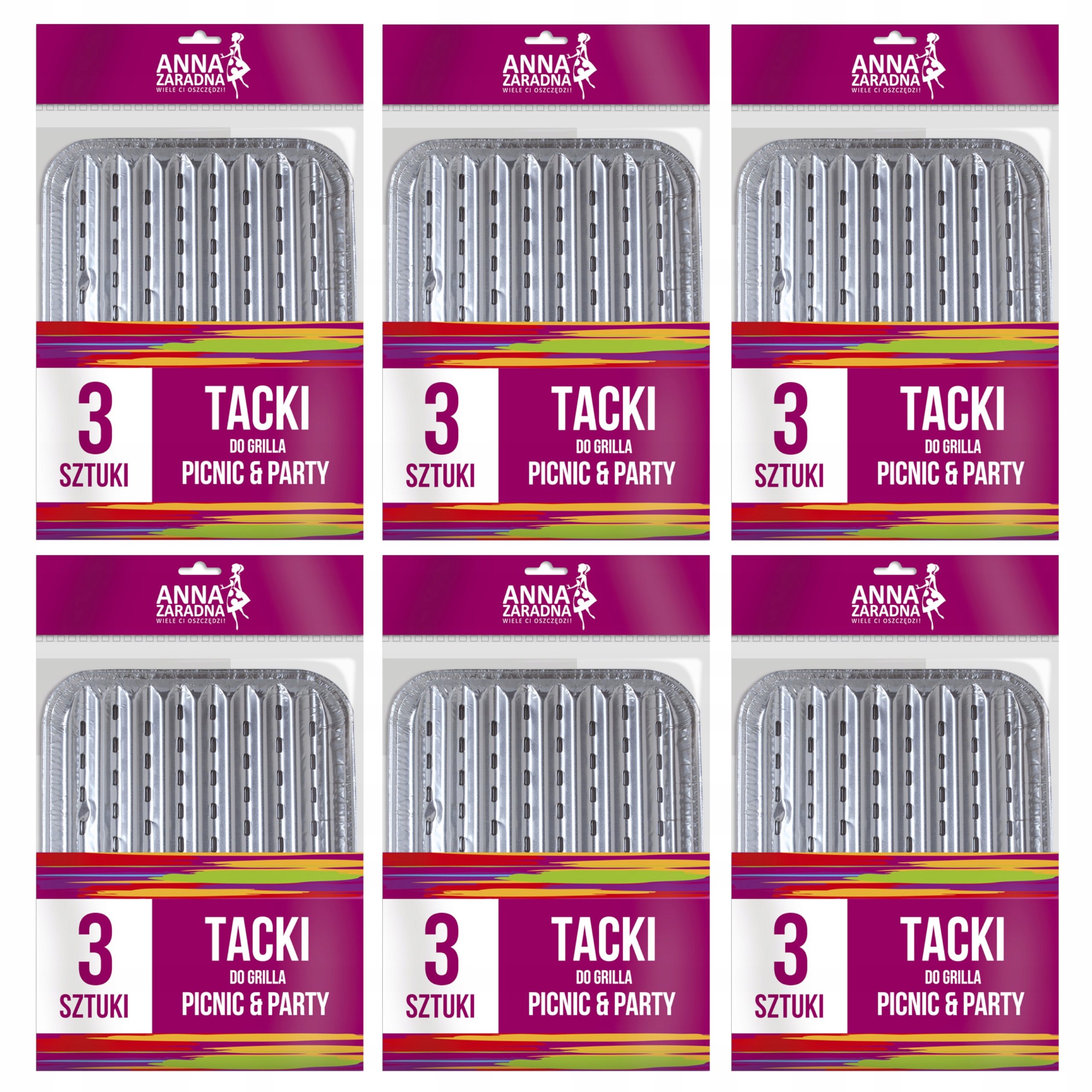 

Aluminiowe Tacki do Grilla Jednorazowe Tacka 18szt