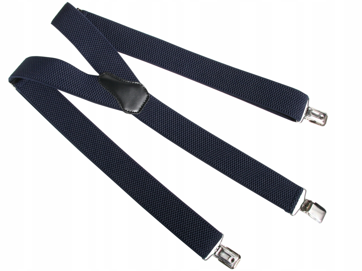 SZELKI MĘSKIE GRANATOWE 3,5 CM Rodzaj do spodni