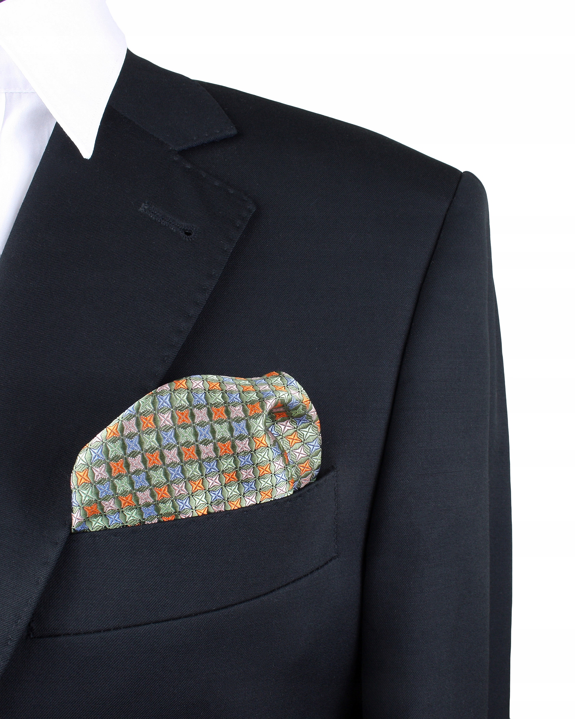 POSZETKA CHUSTKA DO MARYNARKI KOLOROWA OLIWKOWA